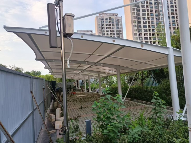 2026镇江市膜结构车棚选哪家？源头厂家定制汽车充电桩停车棚-3